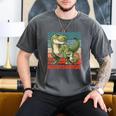 Daddysaurus Father's Day Best Dad T-Rex Papa Men's Comfort Colors T-Shirt Pepper