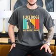 I Like Dogs And Maybe 3 People Introvert Men's Comfort Colors T-Shirt Pepper I Like Dogs And Maybe 3 People Introvert Men's Comfort Colors T-Shirt Pepper