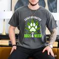 Dogs And Weed Dad Mom Dog Lover Cannabis Marijuana For Men Women Men's Comfort Colors T-Shirt Pepper
