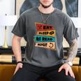 Eat Sleep Read Repeat Reading Books Reader Bookworm Men's Comfort Colors T-Shirt Pepper