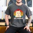 Ew People Introvert Cat Lover Crazy Colorful Cat Lady Men's Comfort Colors T-Shirt Pepper