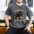 F-CAW-F I'm Reading Crow Book Lover Introvert Meme Men's Comfort Colors T-Shirt Pepper