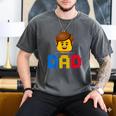 Family Dad Master Builder Building Bricks Blocks Fathers Day Men's Comfort Colors T-Shirt Pepper