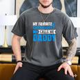 My Favorite Cheerleader Calls Me Daddy Cheer Dad Fathers Day Men's Comfort Colors T-Shirt Pepper