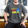 First Day Of School Shirt Peace Out Pre-K Graduation Kids So Men's Comfort Colors T-Shirt Pepper