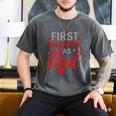 My First Valentine As Dad 2025 For a Proud New Father Men's Comfort Colors T-Shirt Pepper