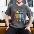 Floral Foxglove Daisy Tulip 8647 Books Lover Blooming Flower Men's Comfort Colors T-Shirt Pepper
