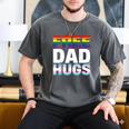 Free Dad Hugs Pride Flag Month LGBTQ Transgender Support Men's Comfort Colors T-Shirt Pepper