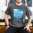 Frutiger Aero Aesthetic Tech Ocean Underwater Fishes Men's Comfort Colors T-Shirt Pepper Frutiger Aero Aesthetic Tech Ocean Underwater Fishes Men's Comfort Colors T-Shirt Pepper
