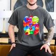 Frutiger Aero Aesthetic Tech Orb Pattern Heart Cherry Lips Raglan Baseball Tee Men's Comfort Colors T-Shirt Pepper