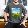 Frutiger Aero Aesthetic Tech Scenery Fishes Sunflower Men's Comfort Colors T-Shirt Pepper Frutiger Aero Aesthetic Tech Scenery Fishes Sunflower Men's Comfort Colors T-Shirt Pepper