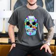 Frutiger Aero Aesthetic Tech Skull Computer Fishes Raglan Baseball Tee Men's Comfort Colors T-Shirt Pepper