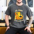 Go Away I'm Introverting Cat Coffee Headphones Men's Comfort Colors T-Shirt Pepper