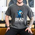 Grad Class Of 2025 Boys Shark Graduation Graduated Men's Comfort Colors T-Shirt Pepper