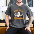 Groovy Halloween Teacher Spooky Read More Book Women Girl Men's Comfort Colors T-Shirt Pepper