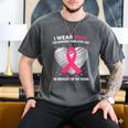 Heart I Wear Pink In Memory Of Nana Breast Cancer Awareness Men's Comfort Colors T-Shirt Pepper