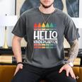 Hello Kindergarten First Day Back To School Graduation Men's Comfort Colors T-Shirt Pepper