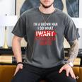 I'm A Grown Man I Do What My Daughter Wants Father Dad Men's Comfort Colors T-Shirt Pepper