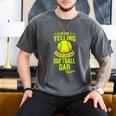 I'm Not Yelling This Is Just My Softball Dad Voice Men's Comfort Colors T-Shirt Pepper