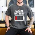 Introvert Low Social Battery Level Anti Social People Men's Comfort Colors T-Shirt Pepper