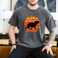 Introvert Retro Sunset Capybara Tee Men's Comfort Colors T-Shirt Pepper