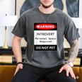 Introvert Warning Danger Do Not Pet Disturb Anti-Social Men's Comfort Colors T-Shirt Pepper