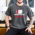 Introverted Please Wait Introvert Saying Sarcasm Men's Comfort Colors T-Shirt Pepper