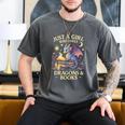Just a Girl Who Loves Cute Dragons And Books Men's Comfort Colors T-Shirt Pepper