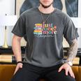 Just One More Chapter Floral Book Reading Teacher Bookworm Men's Comfort Colors T-Shirt Pepper