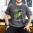 Kindergarten Graduation 1st Here We Come Class 2023 Dinosaur Men's Comfort Colors T-Shirt Pepper