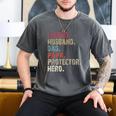 Legend Husband Dad Papa Protector Hero For Dad Men's Comfort Colors T-Shirt Pepper