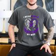 Loss Purple In Memory Of Wife Epilepsy Awareness Men Husband Men's Comfort Colors T-Shirt Pepper Loss Purple In Memory Of Wife Epilepsy Awareness Men Husband Men's Comfort Colors T-Shirt Pepper