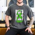 Lymphoma Cancer Awareness Lime Green Ribbon Dad's Fight Men's Comfort Colors T-Shirt Pepper