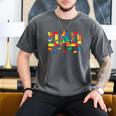 Master Builder Dad Birthday Boy Building Bricks Blocks Daddy Men's Comfort Colors T-Shirt Pepper