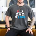 Matching Father's Day Low Battery Dad Of 3 Boys Men's Comfort Colors T-Shirt Pepper
