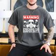 New Dad Prepared For Diaper Duty Daddy Diaper Duty Men's Comfort Colors T-Shirt Pepper