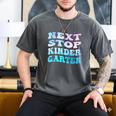 Next Stop Kindergarten Groovy Graduation Last Day Of School Men's Comfort Colors T-Shirt Pepper