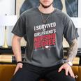Nurse Graduation I Survived My Girlfriends Nursing Degree Men's Comfort Colors T-Shirt Pepper