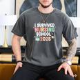 Nurse I Survived Nursing School Class Of 2025 Graduation Men's Comfort Colors T-Shirt Pepper