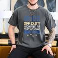 Officer Off Duty Dog Dad Cop Police Retirement Men's Comfort Colors T-Shirt Pepper