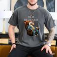 Old Buzzard Bird Old Man Grandpa Recliner Dads Joke Men's Comfort Colors T-Shirt Pepper