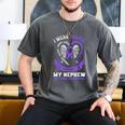 Overdose Awareness Shirt In Memory Of Nephew Purple Ribbon Men's Comfort Colors T-Shirt Pepper Overdose Awareness Shirt In Memory Of Nephew Purple Ribbon Men's Comfort Colors T-Shirt Pepper