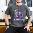 Overdose Awareness Shirt In Memory Of Sister Purple Ribbon Men's Comfort Colors T-Shirt Pepper Overdose Awareness Shirt In Memory Of Sister Purple Ribbon Men's Comfort Colors T-Shirt Pepper