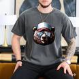 Papa Bear Face Cool Dad Style Retro Fathers Day Daddy Bear Men's Comfort Colors T-Shirt Pepper