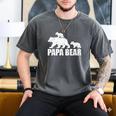 Papa Bear Two Cubs Shirt Daddy Bear Twin Tshirt Papa 2 Kids Men's Comfort Colors T-Shirt Pepper