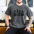Papa Bird Father Day Dad Birds Quote Saying Men's Comfort Colors T-Shirt Pepper