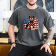 Patriotic German Shepherd Dog Books Baseball American Flag Men's Comfort Colors T-Shirt Pepper