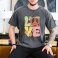 Peace Sign Love Groovy Vibes Costume Nostalgia 1980s Fashion Men's Comfort Colors T-Shirt Pepper