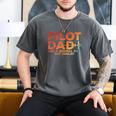 Pilot Dad Art For Men Father Aviation Airplane Pilot Men's Comfort Colors T-Shirt Pepper