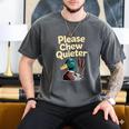 Please Chew Quieter Introvert Duck Lover Men's Comfort Colors T-Shirt Pepper